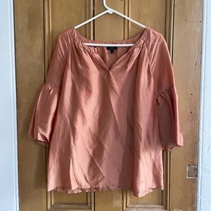Talbots SILK Puff Sleeve Blouse